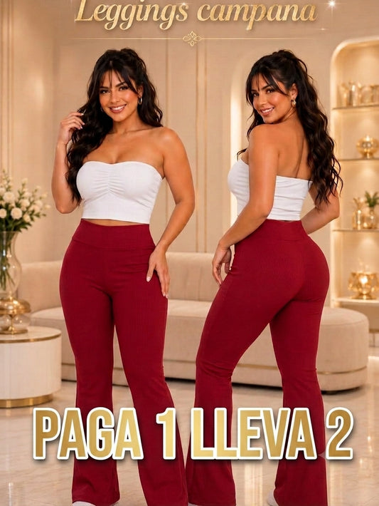 LEGGINS FLARE BOTA ANCHA SUPLEX PREMIUM⭐