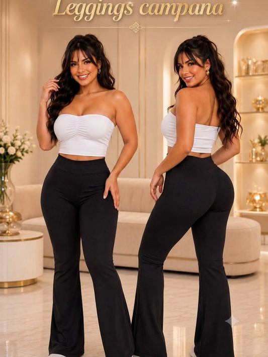 LEGGINS FLARE BOTA ANCHA SUPLEX PREMIUM⭐