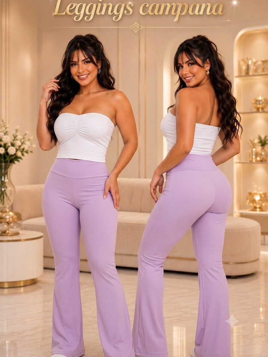 LEGGINS FLARE BOTA ANCHA SUPLEX PREMIUM⭐