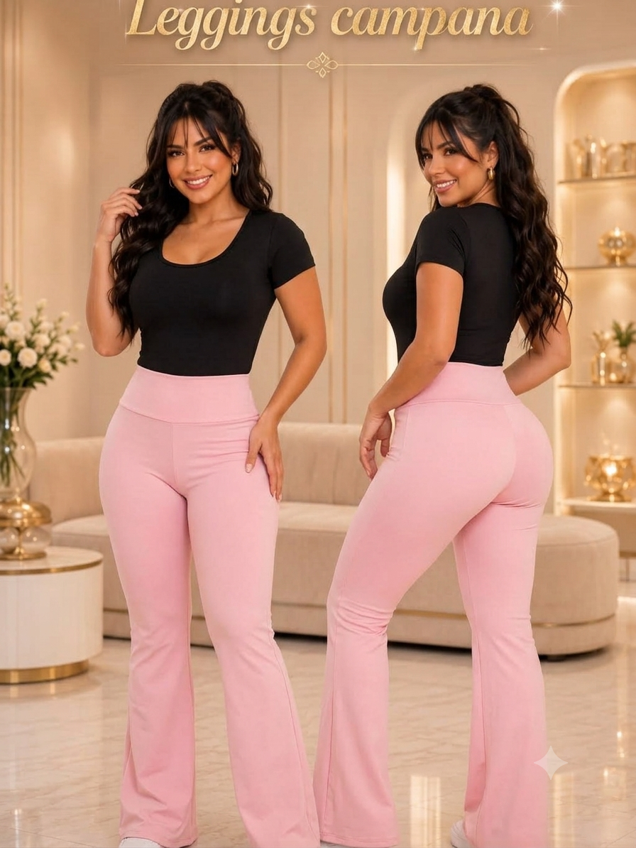 LEGGINS FLARE BOTA ANCHA SUPLEX PREMIUM⭐