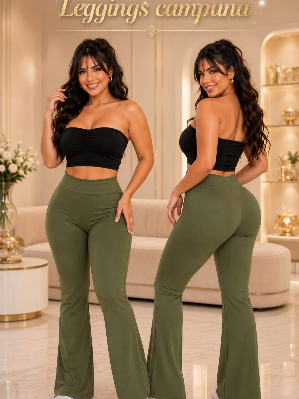LEGGINS FLARE BOTA ANCHA SUPLEX PREMIUM⭐